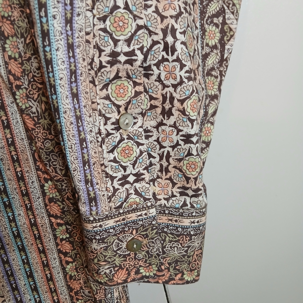 Tori Richard Multicolor Patterned Button Down Shi… - image 4